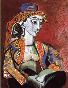 Pablo Picasso : woman in a turkish jacket